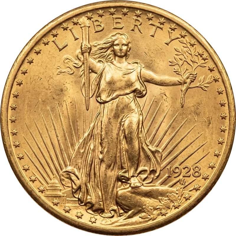 Saint-Gaudens twenty dollar gold double eagle, obverse